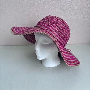 Filippo Catarzi 100% Raphia Straw Floppy Sun Hat Made in Italy Beach Resort